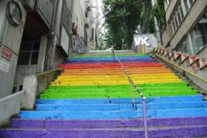 rainbow stairs 